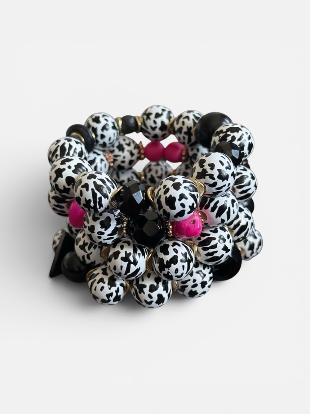 Saturday Stack it, Style It, Slay it Animal Print Statement Bracelet Set - Picture 5 of 6